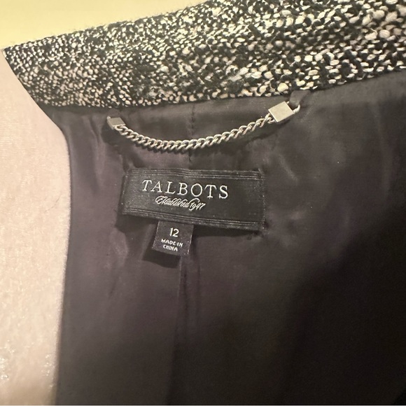 Talbots Tweed Fringe Hem Blazer - Picture 9 of 9
